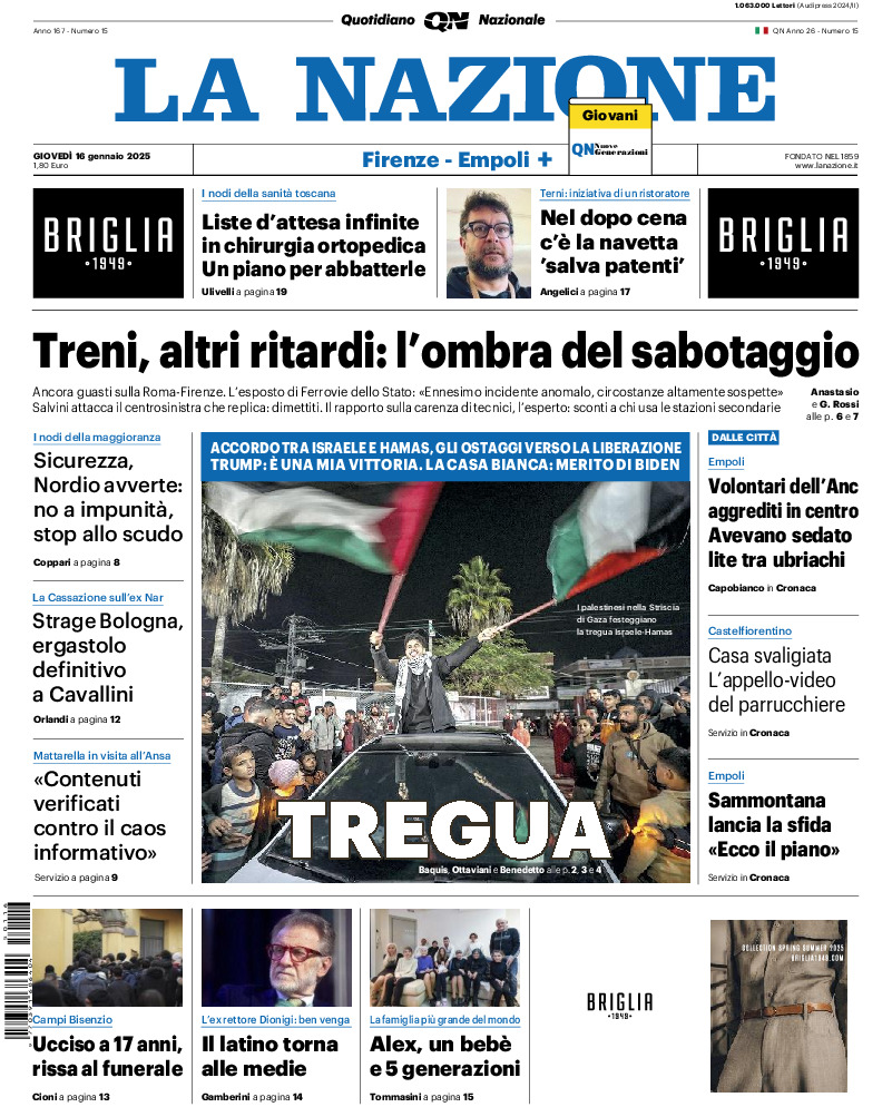 Prima-pagina-la nazione-edizione-di-oggi-20250116